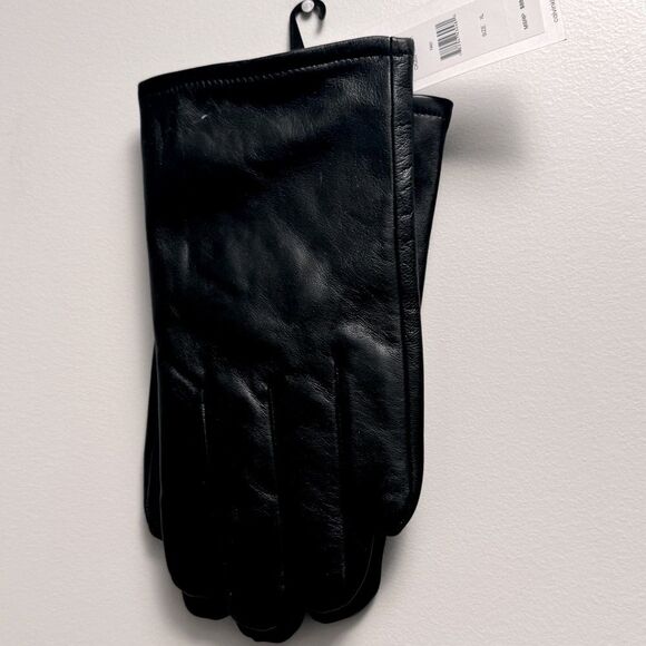 CALVIN KLEIN Men's Classic Leather Fleece-Lined Touchscreen Winter Gloves XLarge - Picture 5 of 6